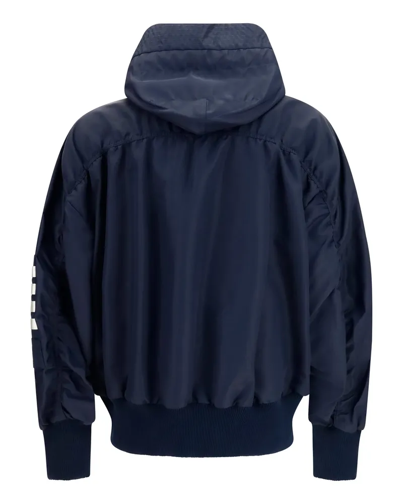 Thom Browne Men's Technical Twill Jacket Navy Cotton; Polyamide; Elastane Navy