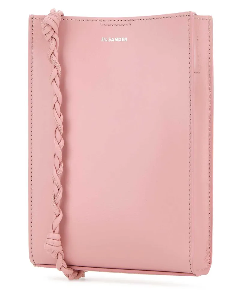 Jil Sander Women's Pink Leather Small Tangle Shoulder Bag Neonrose Borse A Tracolla Pink