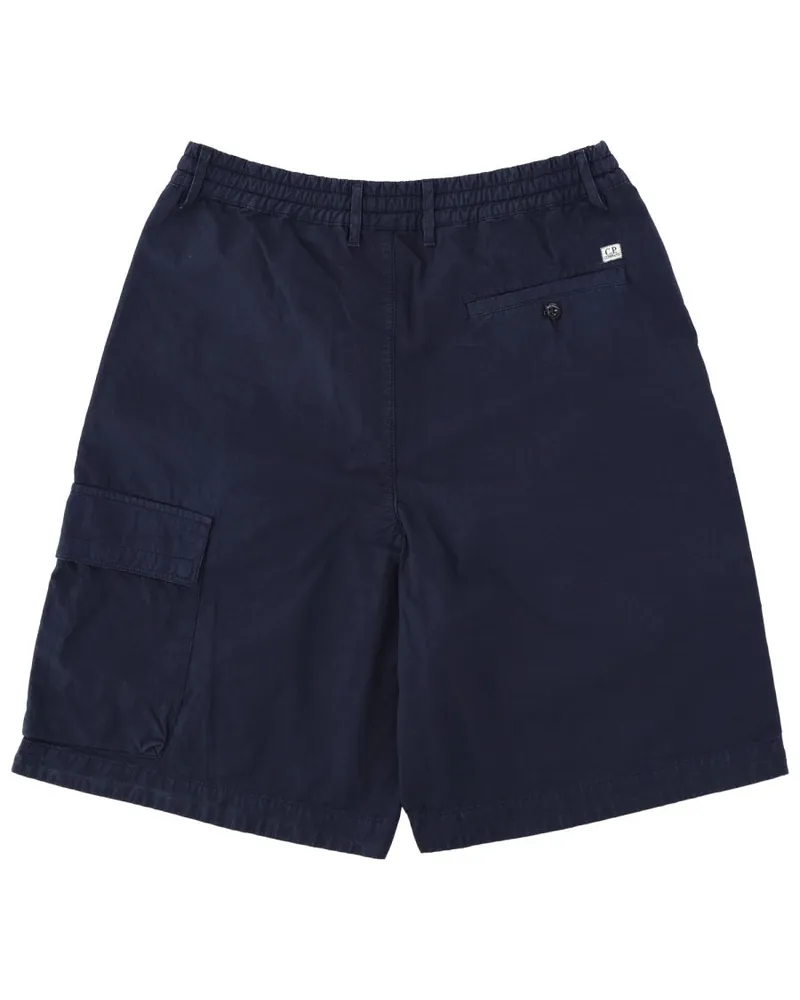 C.P. Company Boxy Fit Cotton Cargo Shorts — Blue 