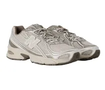 Open-Knit Mesh Sneaker — Beige