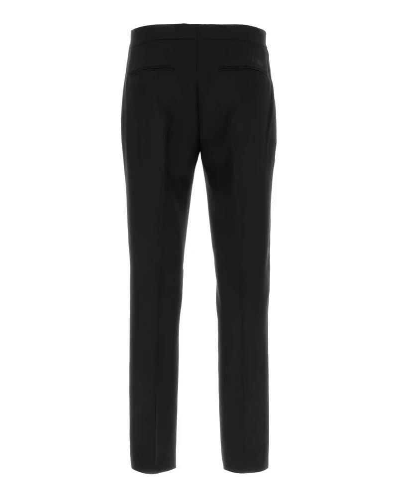 Versace Black Exterior: Wool Mohair Pantaloni Trousers Black