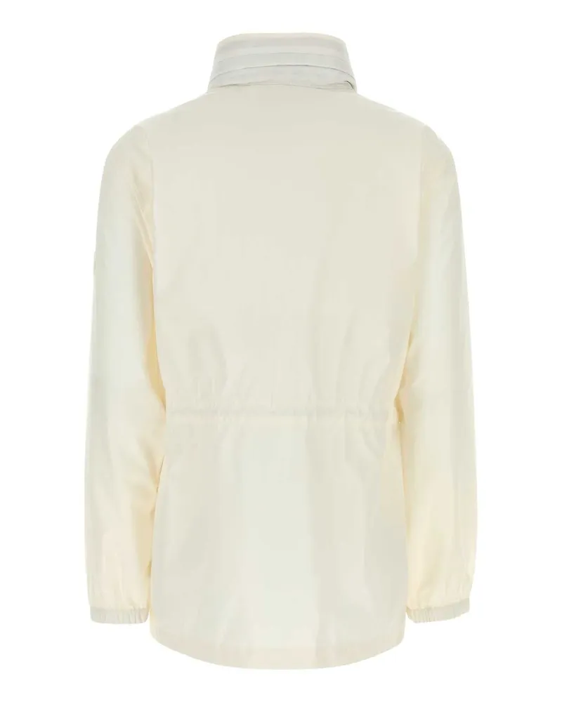 Burberry Women's White Nylon Jacket Seashellwhite Exterior: Giacche E Gilet White