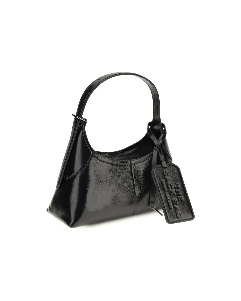 Marc Jacobs Small Belted Sack Calfskin Leather Shoulder Bag — Black Black