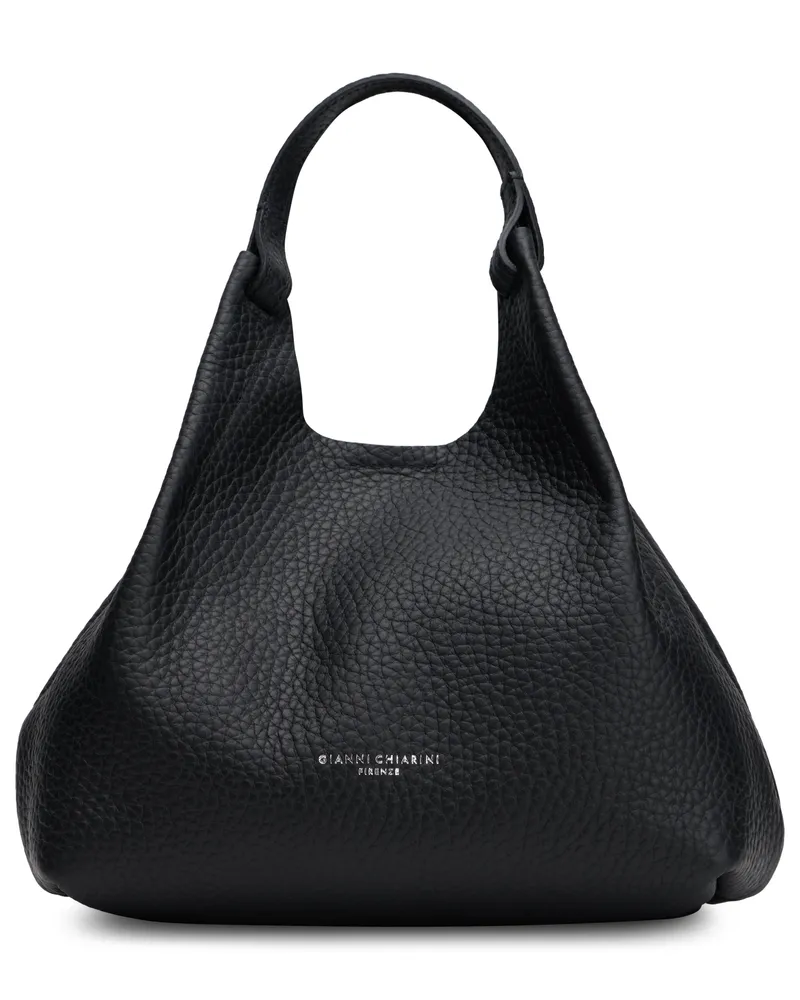 Gianni Chiarini Women's Hobo Handbag Black Calfskin Handbags Hand Bags Black