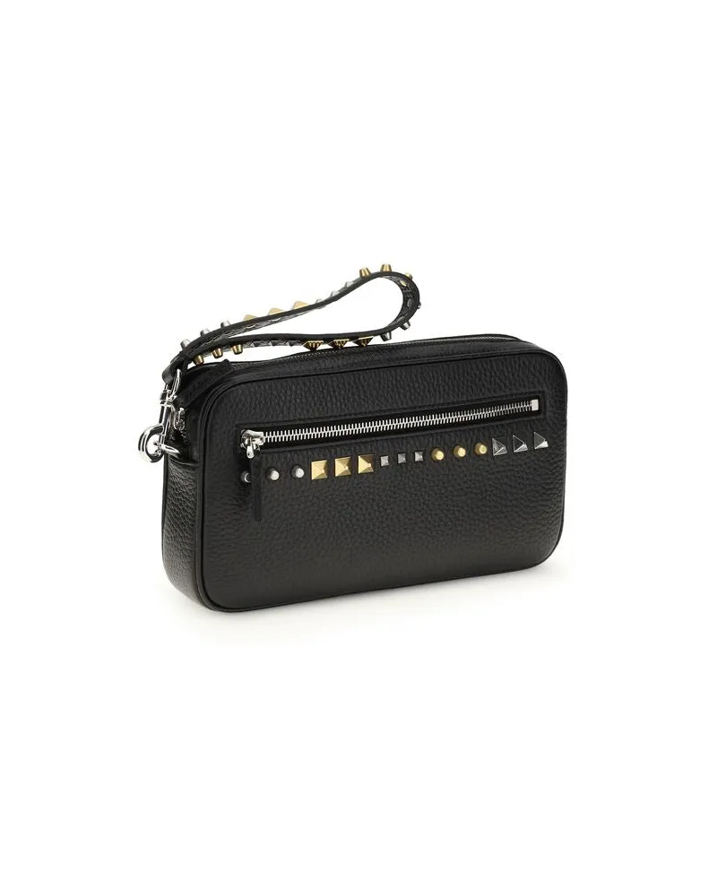 Valentino Garavani Men's Black Calf Leather Bos Taurus Accessories Black