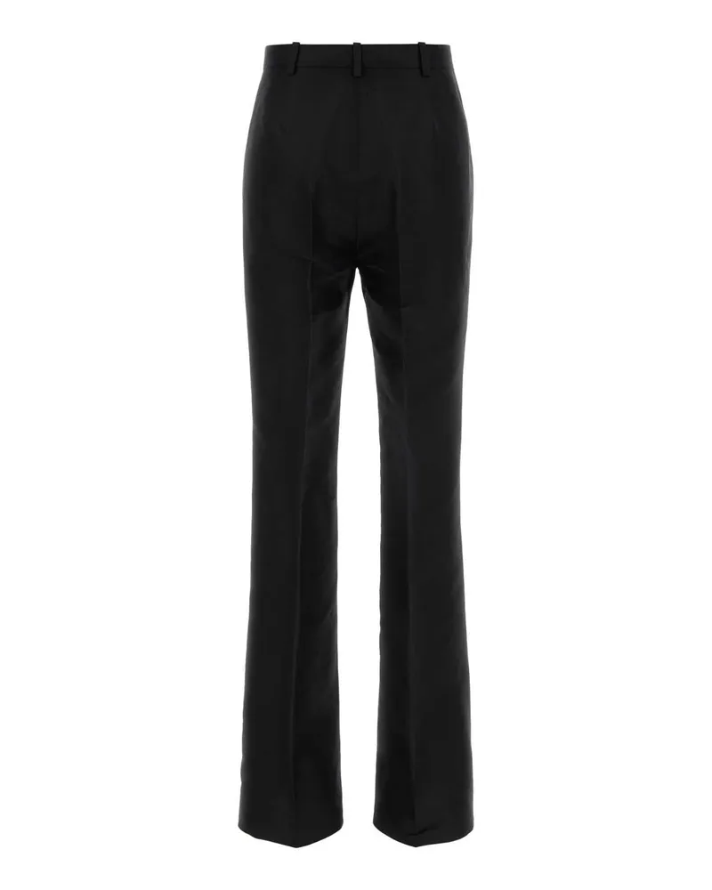 Gucci Women's Black Silk Pant Pantaloni Trousers Black