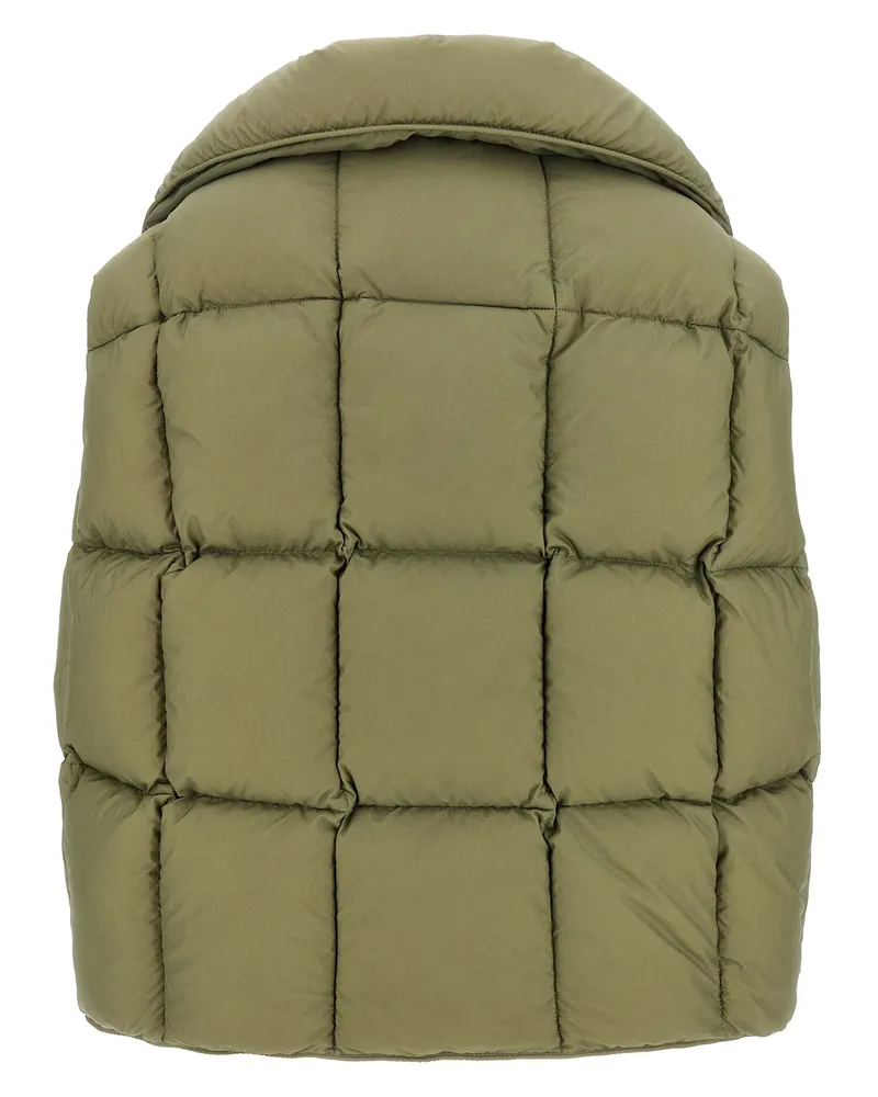 IENKI IENKI Women's Bicolor Nylon Sleeveless Jacket Clothing Green