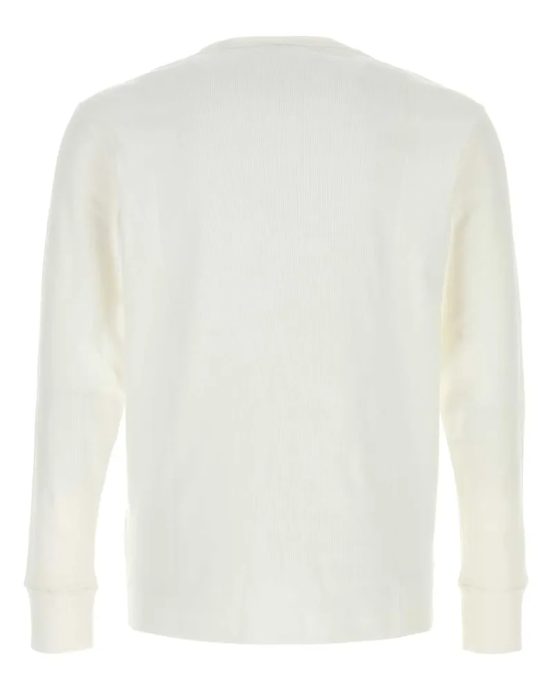 Burberry Men White Cotton Stretch T-Shirt Chalk Exterior: Elastane T-shirts And Polos White