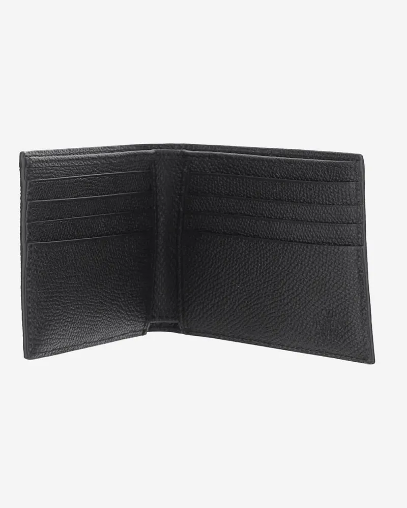 Valentino Garavani Men's Leather Wallet Vlogo Signature Black & Cardholders Black