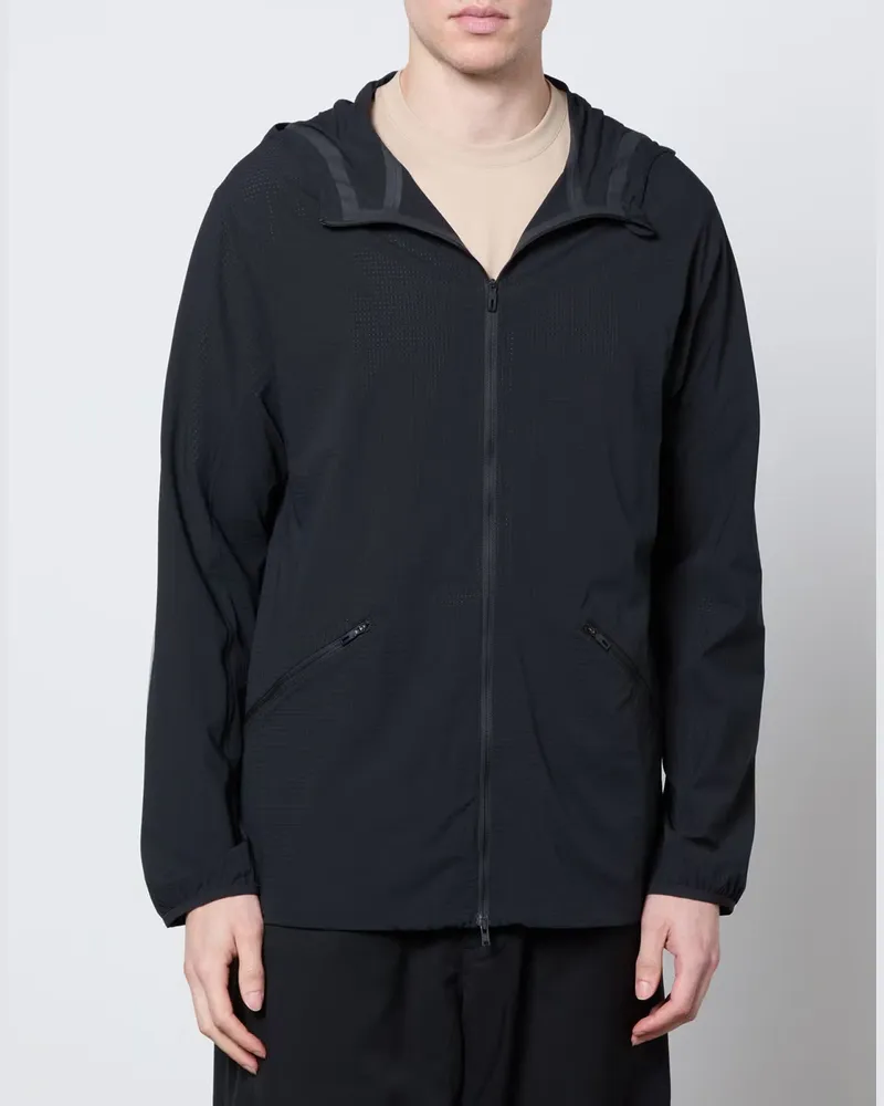 Y-3 Men's Running Logo Ripstop Hooded Jacket Black Clothing > Coats Black