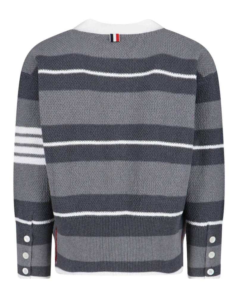Thom Browne Men's Sweaters Grey Cotton Gray