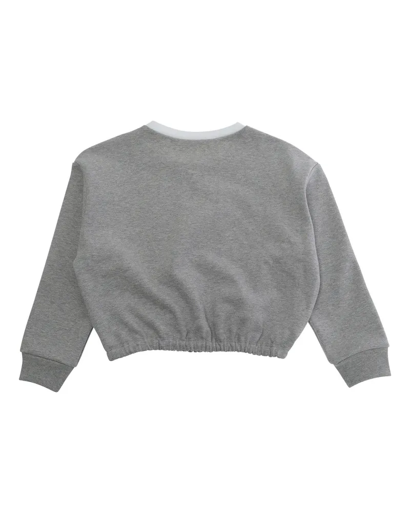 Marni Girls' Long Sleeve Sweatshirt Grey Cotton Hoods & Sweatshirts Gray