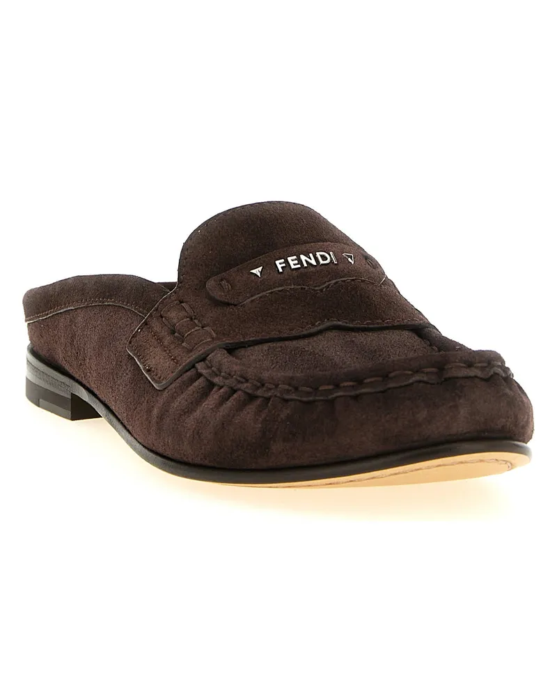 Fendi Scrunch Mule — Brown Brown