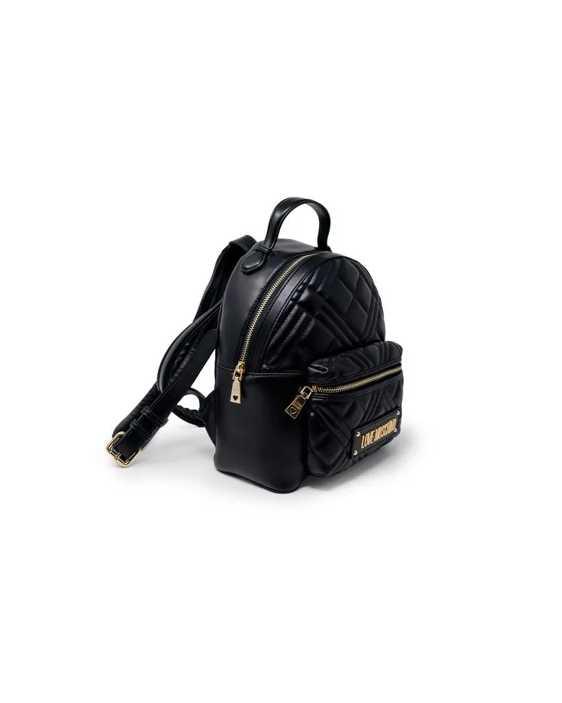 Moschino Women's Black Polyethylene Backpack Black