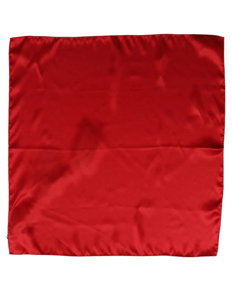 Dolce & Gabbana Satin Silk Foulard Scarf — Red Red