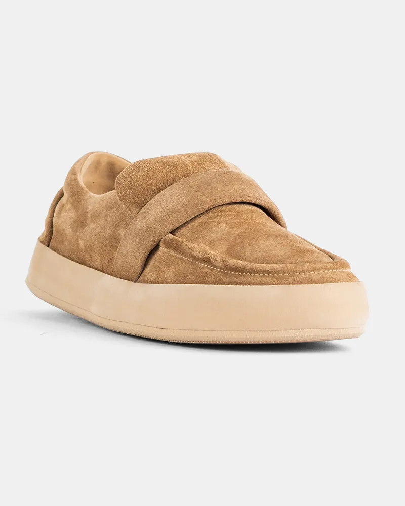 Marsèll Suede Moccasin Loafer — Beige Beige