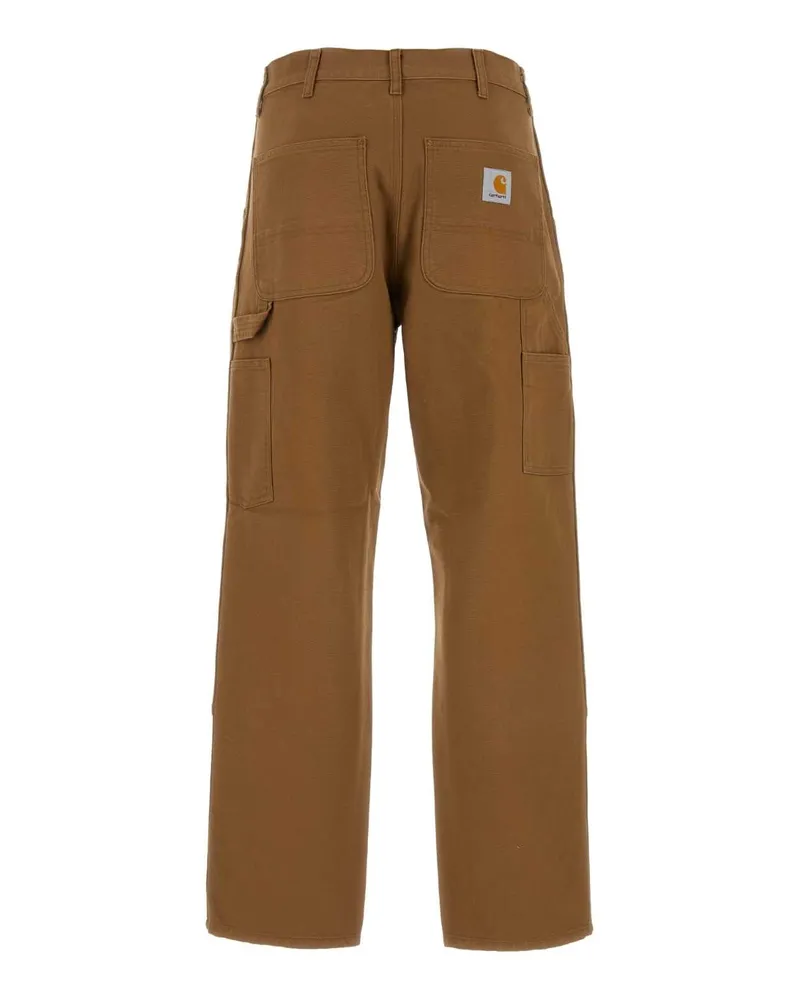 Carhartt WIP Men's Biscuit Cotton Double Knee Pant Black Pantaloni Brown