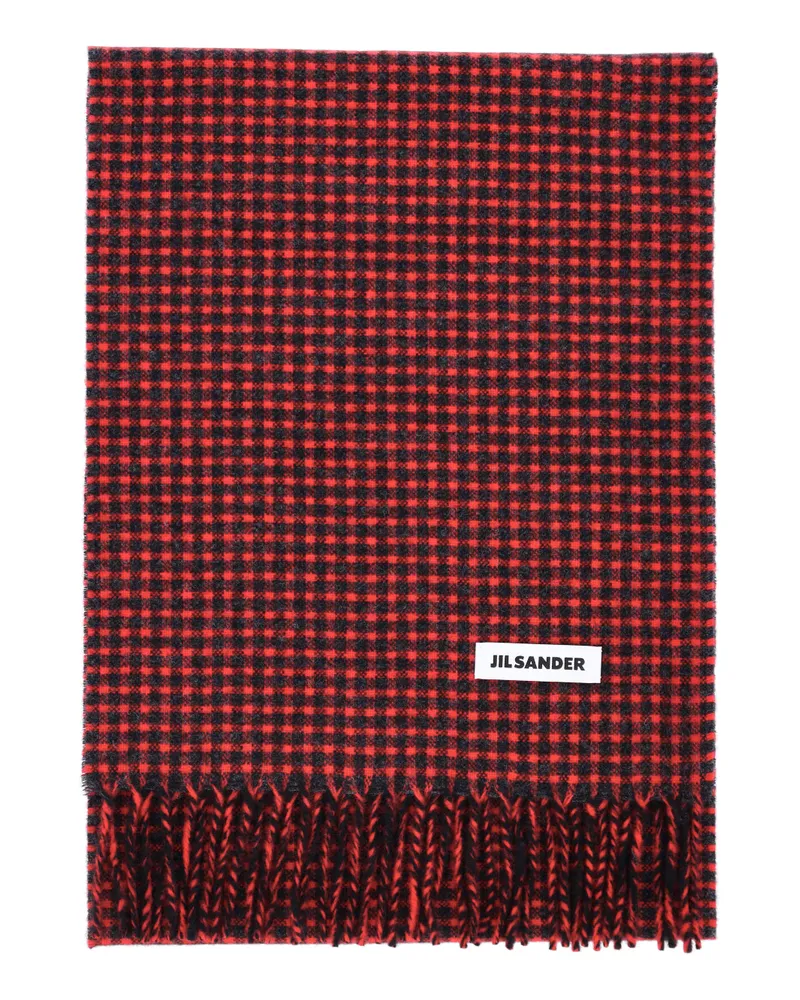 Jil Sander Women's Scarfs Red Virgin Wool Red