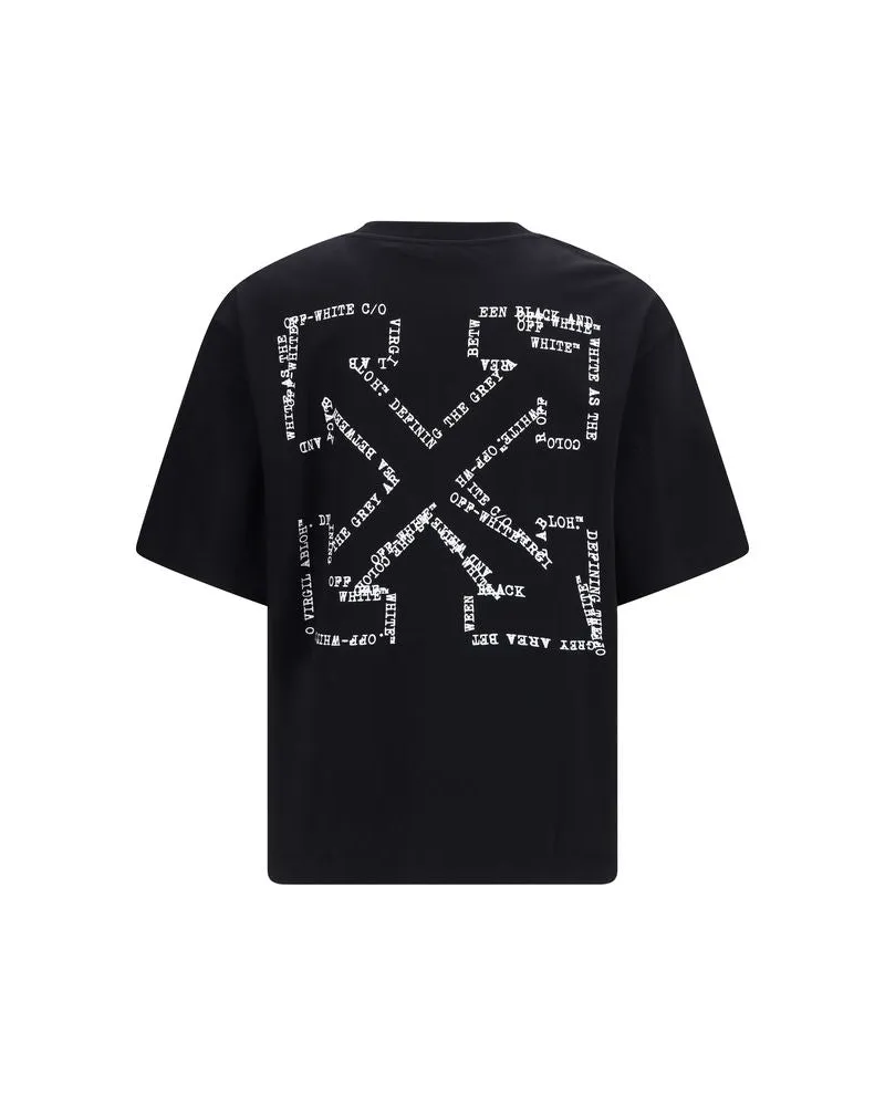 OFF-WHITE Men Black Cotton T-Shirt Black