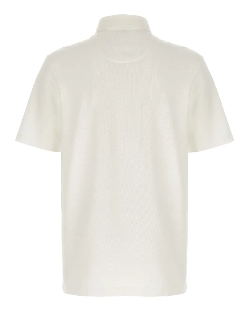 Brioni Organic Cotton Piqué Polo Shirt — Cream Cream