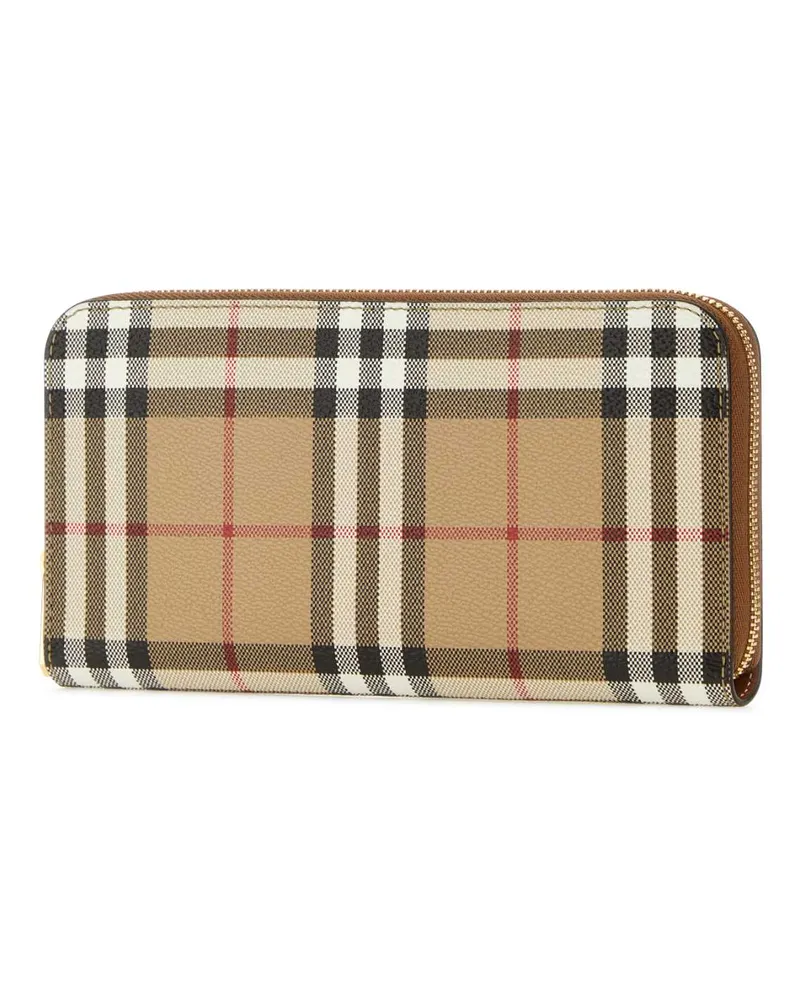Burberry Women's Printed Canvas Wallet Vintchckbrirbrown Portafogli Beige