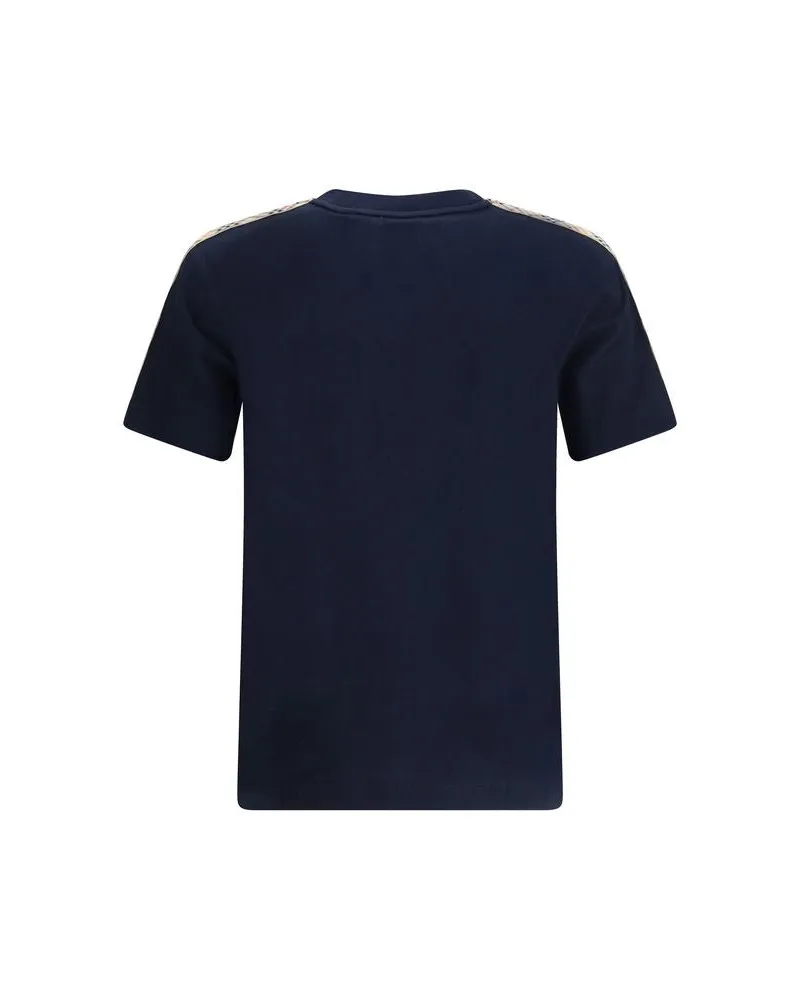 Burberry Men Blue Cotton T-Shirt Navy