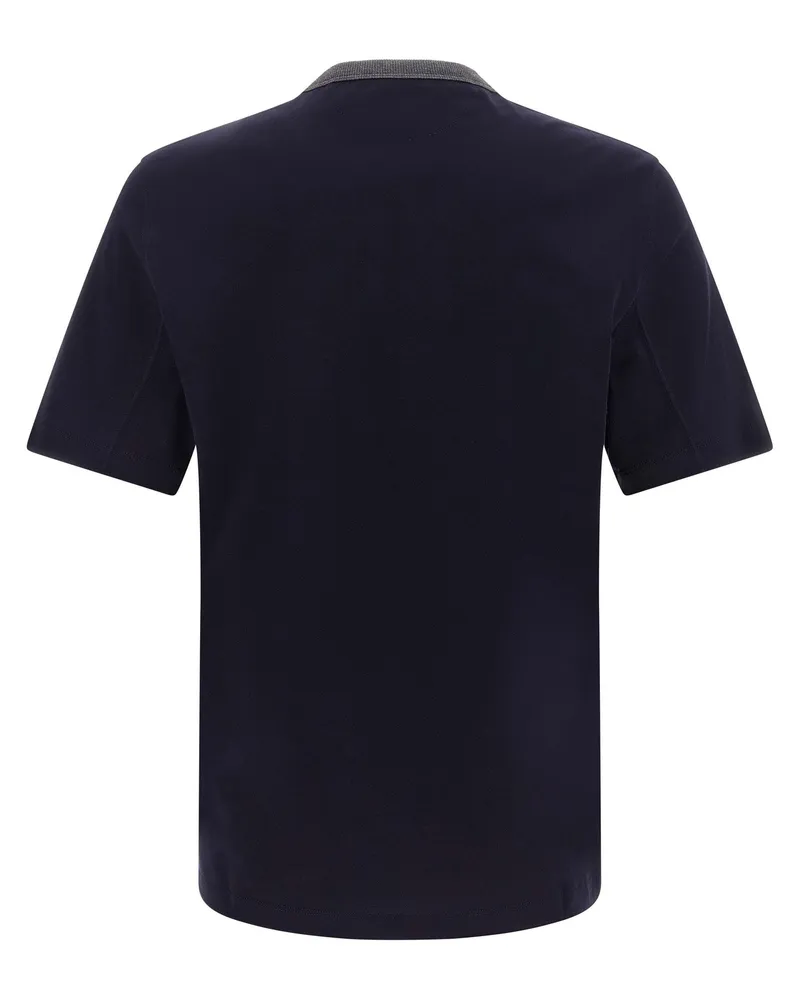 Brunello Cucinelli Solomei Athletic Club Print T-shirt — Navy Navy