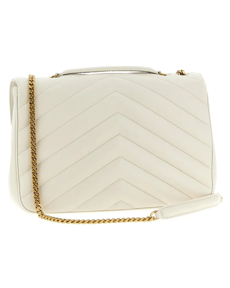 Saint Laurent Women's Beige Lamb Leather Shoulder Bag Beige