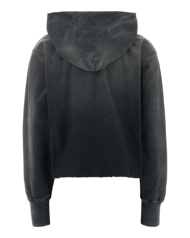 Maison Margiela Women Charcoal Cotton Sweatshirt Washedblack Exterior: Felpe Gray