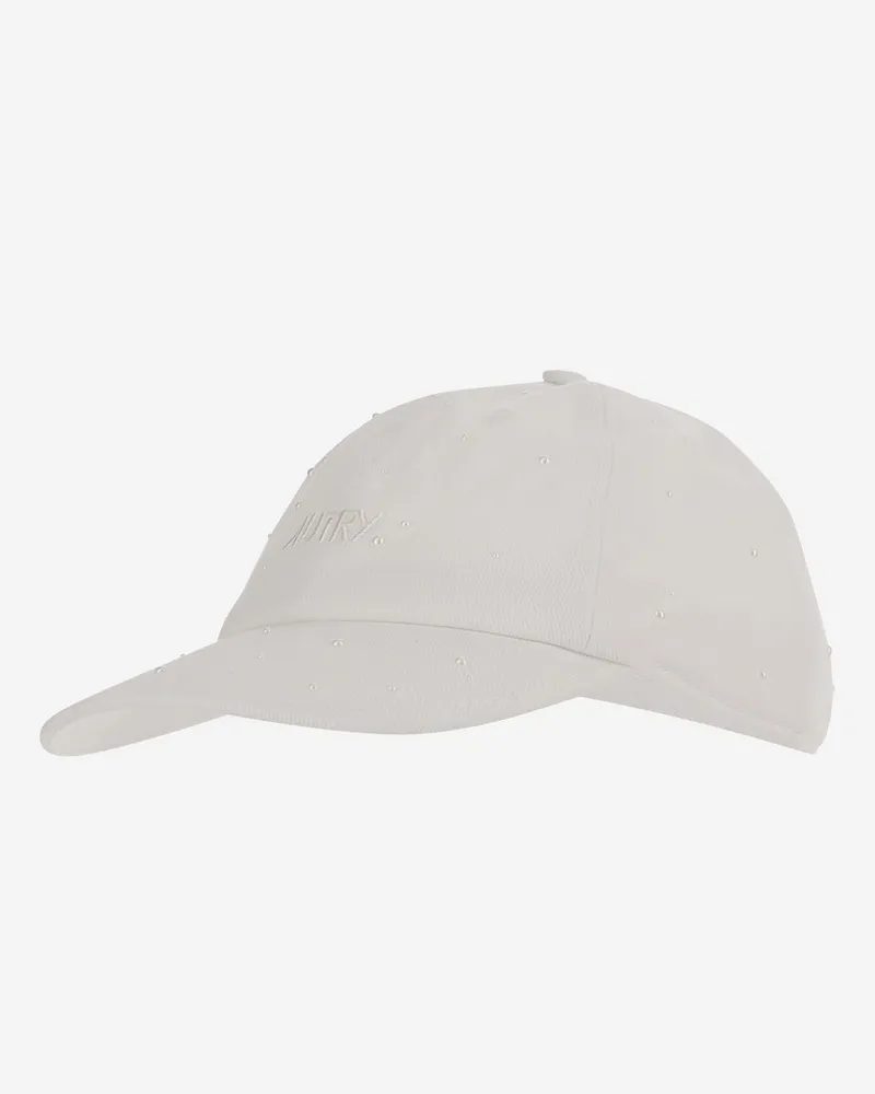 AUTRY Men's Baseball Cap With Logo White Cotton Hat White