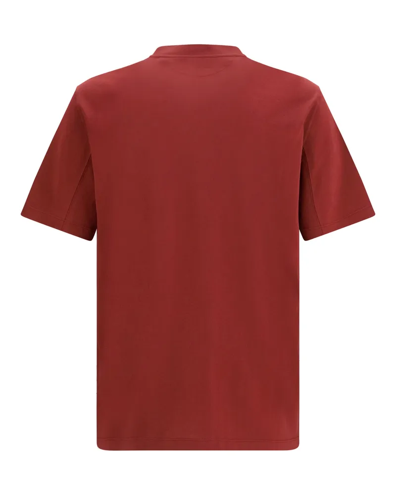 Brunello Cucinelli Logoed Cotton T-Shirt — Red Red