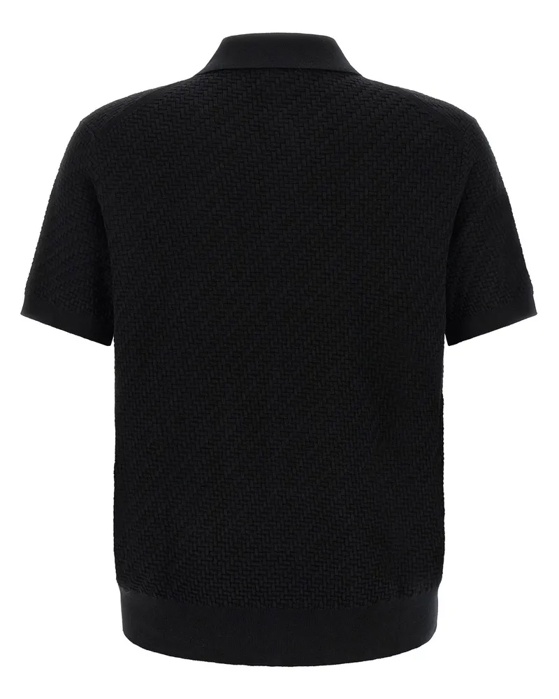 Brioni Trama Polo — Black Black