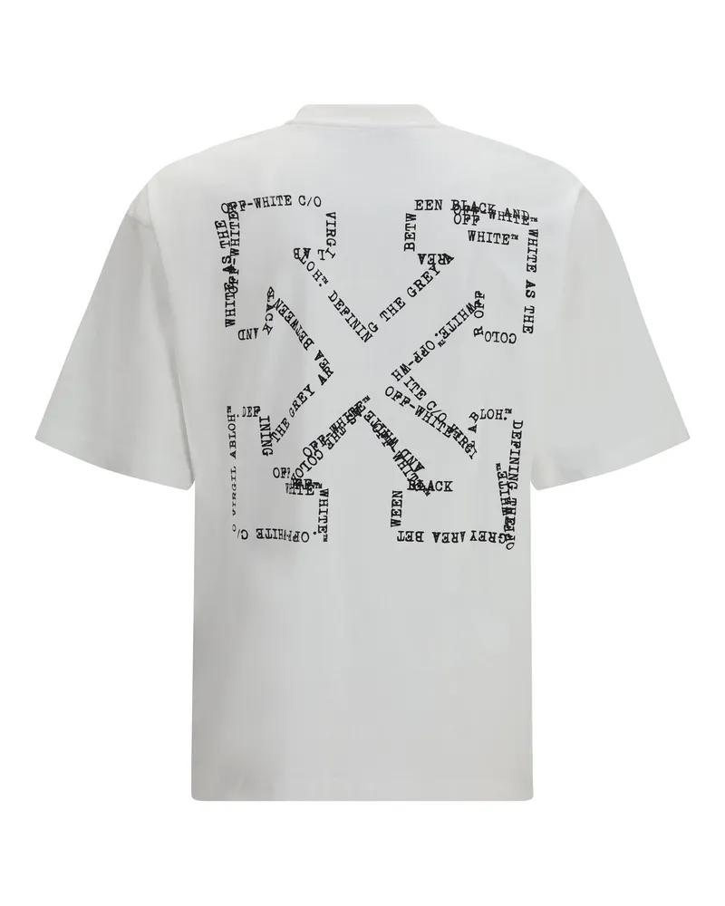 OFF-WHITE Men's T-Shirt Type Arrow Skate White Cotton T-Shirts And Polos White