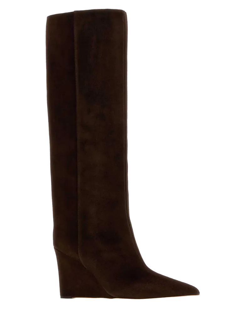 Jimmy Choo Women's Chocolate Suede Blake Boots Scarpe Con Tacco High Heel Shoes Brown