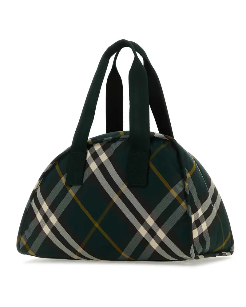 Burberry Men's Printed Nylon Shield Travel Bag Ivy Borse Da Viaggio Green