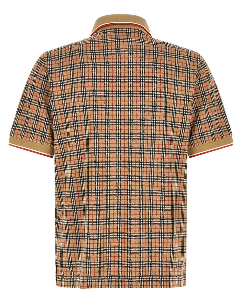 Burberry Men's Beige Viscose Polo Shirt Beige