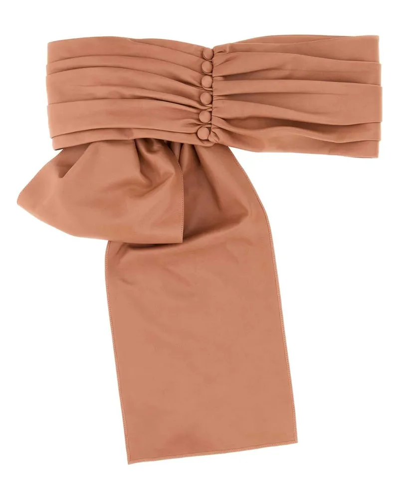 Chloé Women Pink Leather Chloã© Bow Belt Dawnrose Exterior: Cinture Pink