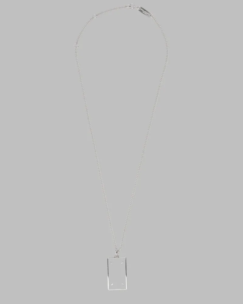 Maison Margiela Four Stitches Silver Necklace — Silver Silver