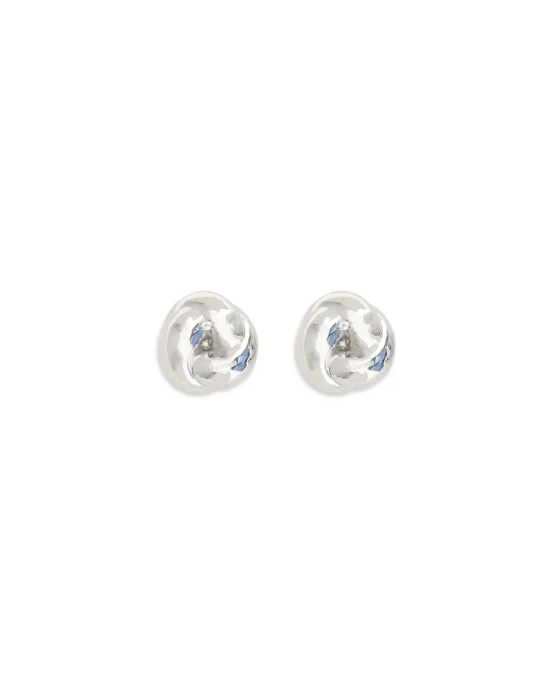 Self-Portrait Silver Knot Stud Earrings — Silver Silver