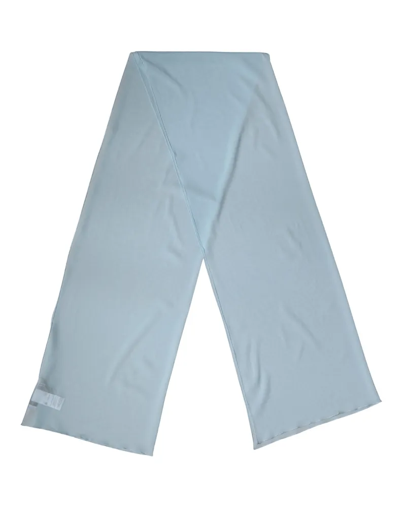 Dolce & Gabbana Women's Light Blue Silk Neck Wrap Shawl Stole 200cm X 64cm Scarf Elastane Blue