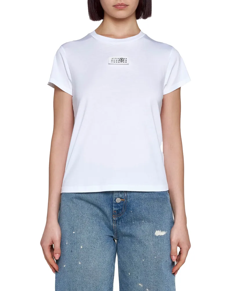 Maison Margiela Cotton Jersey with Numeric Label T-Shirt — White White