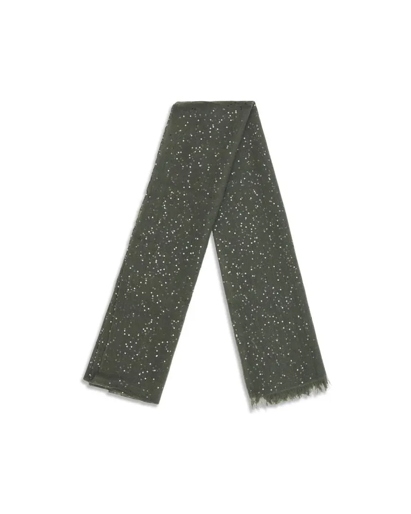 Brunello Cucinelli Women's Bicolor Cashmere Scarf Green
