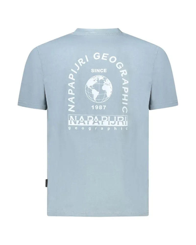 Napapijri Logo-Print Cotton T-Shirt — Gray Gray