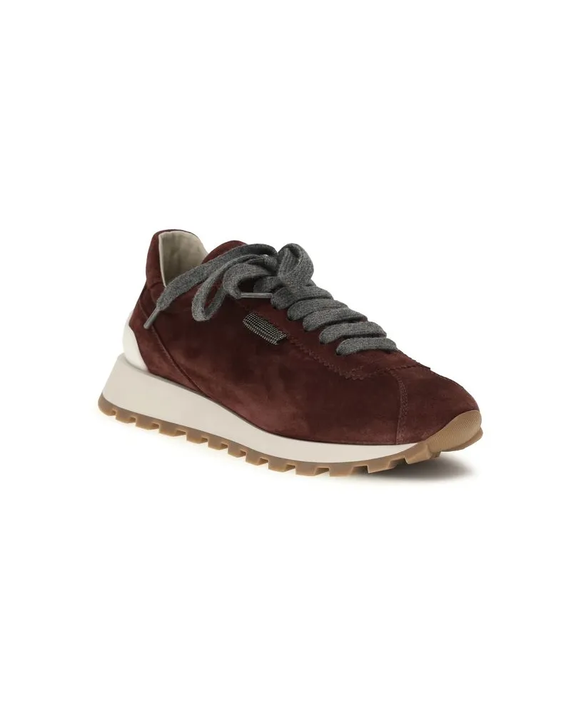 Brunello Cucinelli Runner Sneaker — Bordeaux Bordeaux