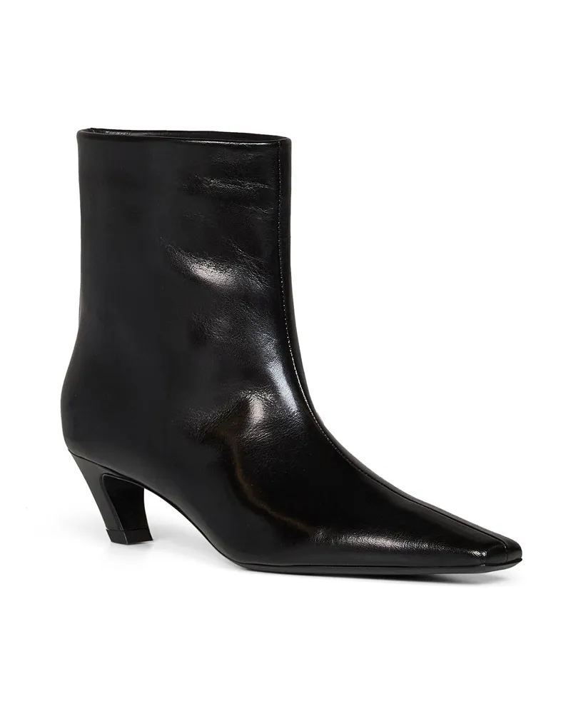 KHAITE Women's Ankle Boots Arizona Black Leather Synthetic Fibres Black