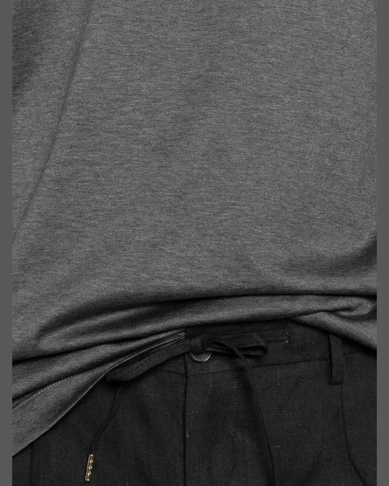 PANICALE Cashmere Men's Round-Neck T-Shirt Ss26 M Grey