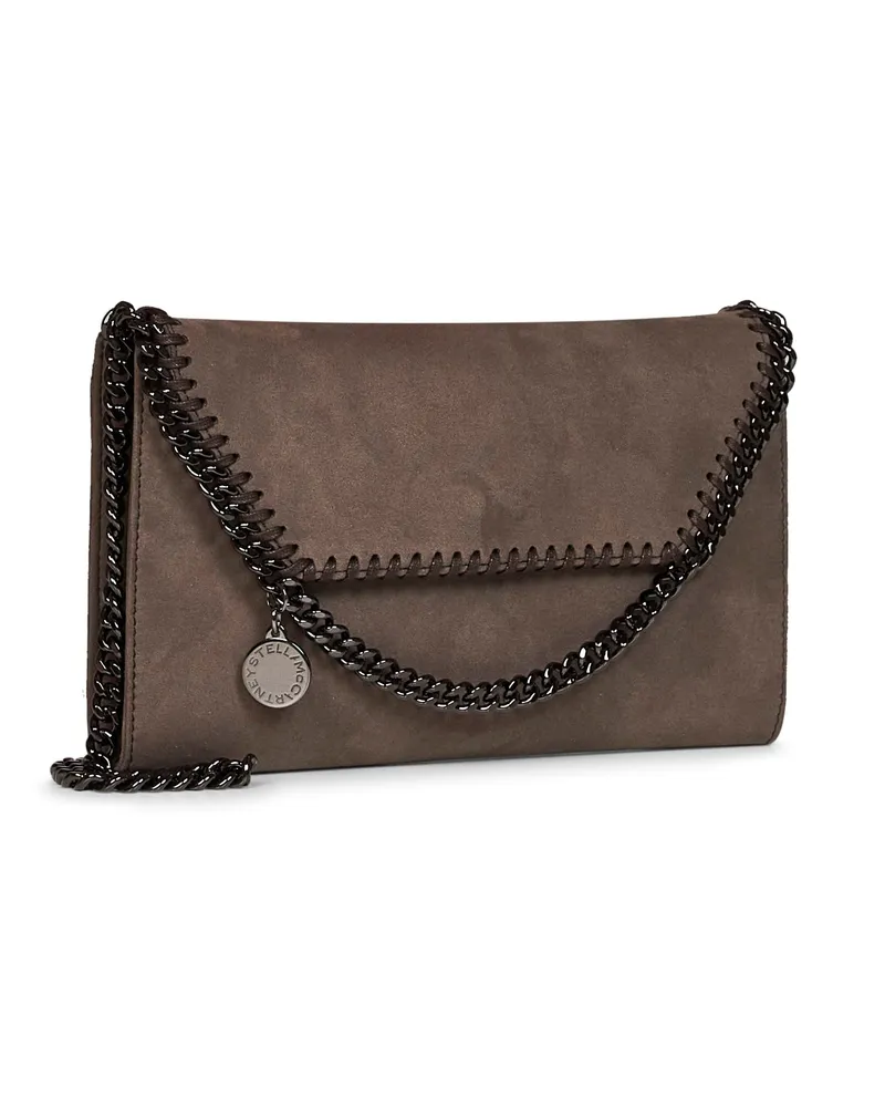 Stella McCartney Women's Wallet Crossbody Bag Falabella Dark Taupe Brown Polyamide Shoulder Brown
