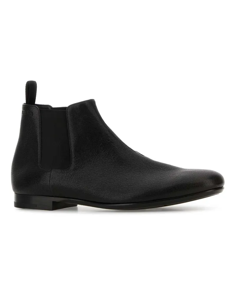 Prada Men's Black Leather Ankle Boots Nero Stivali Black
