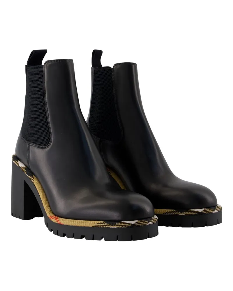 Burberry Women's Gravel 70 Ankle Boots -  Leather Black Calfskin Shoes Ankle-Boots Black