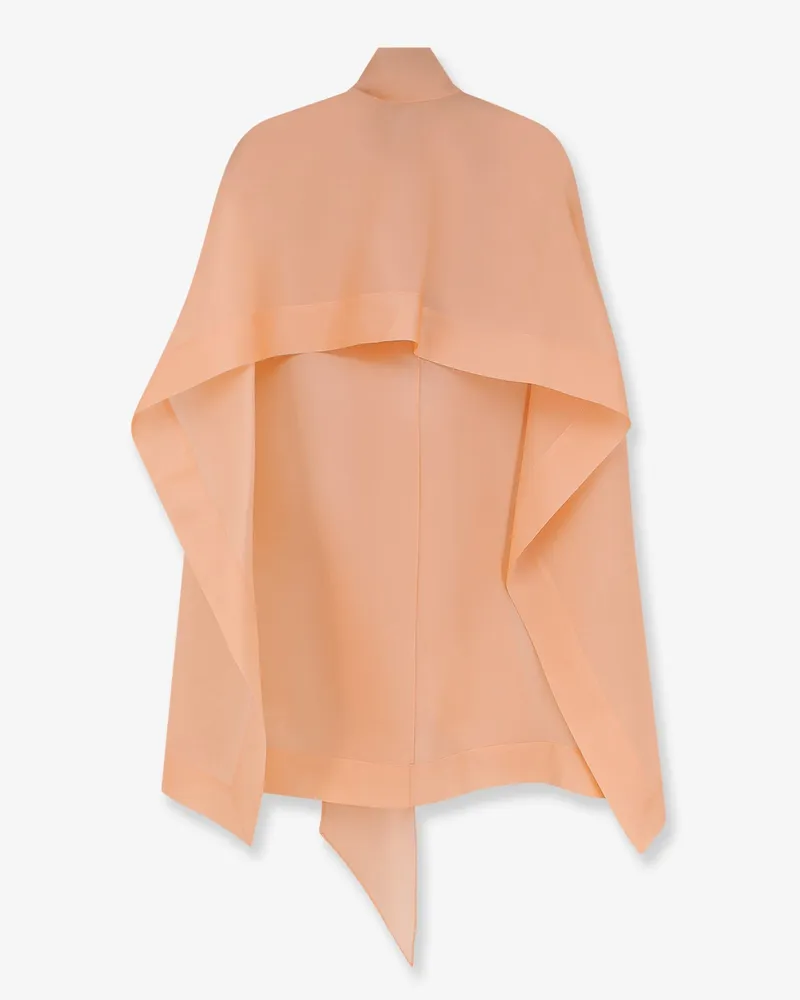 Alberta Ferretti Women's Cape Pink Silk Jacket Pink